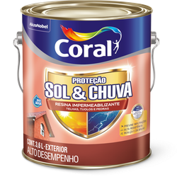 CORAL PROTEÇÃO SOL & CHUVA RESINA IMPERMEABILIZANT... - Biadola Tintas