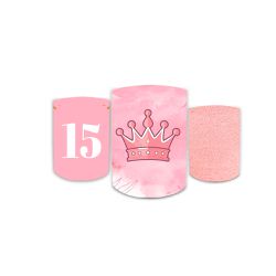 Kit Trio De Cilindros 15 Anos Rosa - Loja | Bibi Painéis