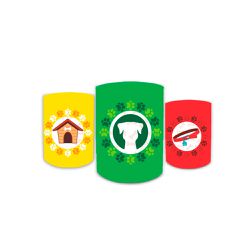 Kit Trio De Cilindros Cachorro Desenho - Loja | Bibi Painéis