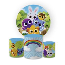 Kit Capa Painel Redondo + Trio Cilindros Decoração... - Loja | Bibi Painéis