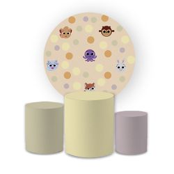 Kit Capa Painel Redondo + Trio Cilindros Decoração... - Loja | Bibi Painéis