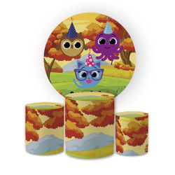 Kit Capa Painel Redondo + Trio Cilindros Decoração... - Loja | Bibi Painéis