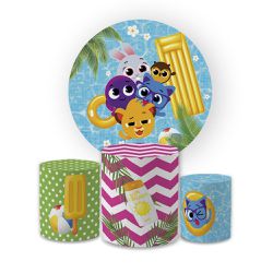 Kit Capa Painel Redondo + Trio Cilindros Decoração... - Loja | Bibi Painéis