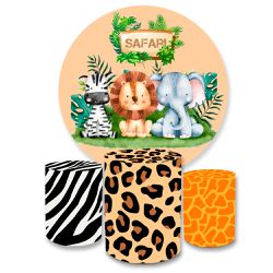 Kit Capa Painel + Trio Cilindros Safari Baby - Loja | Bibi Painéis