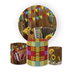 Kit Capa Painel Redondo + Trio Cilindros Decoração... - Loja | Bibi Painéis