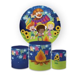 Kit Capa Painel Redondo + Trio Cilindros Decoração... - Loja | Bibi Painéis