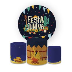 Kit Capa Painel Redondo + Trio Cilindros Decoração... - Loja | Bibi Painéis