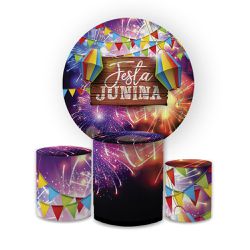 Kit Capa Painel Redondo + Trio Cilindros Decoração... - Loja | Bibi Painéis
