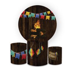 Kit Capa Painel Redondo + Trio Cilindros Decoração... - Loja | Bibi Painéis
