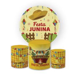 Kit Capa Painel Redondo + Trio Cilindros Decoração... - Loja | Bibi Painéis