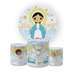 Kit Capa Painel Redondo + Trio Cilindros Decoração... - Loja | Bibi Painéis