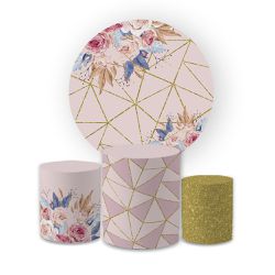 Kit Capa Painel Redondo + Trio Cilindros Decoração... - Loja | Bibi Painéis