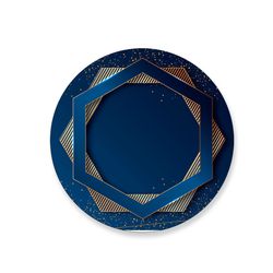 Capa Painel Redondo Geométrico Azul 02 - Loja | Bibi Painéis