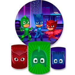 Kit Capa Painel + Trio Cilindros Pj Masks 01 - Loja | Bibi Painéis