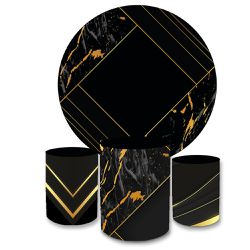 Kit Capa Painel + Trio Cilindros Preto Mosaico - Loja | Bibi Painéis