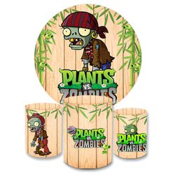 Kit Capa Painel + Trio Cilindros Plantas e Zumbis - Loja | Bibi Painéis