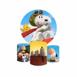 Kit Capa Painel + Trio Cilindros Snoopy - Loja | Bibi Painéis