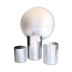 Kit Capa Painel + Trio Cilindros Metalizado Prata - Loja | Bibi Painéis