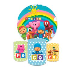 Kit Capa Painel + Trio Cilindros Pocoyo Turminha - Loja | Bibi Painéis