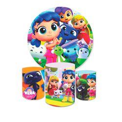 Kit Capa Painel + Trio Cilindros Vera Arco-iris - Loja | Bibi Painéis