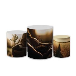 Trio Capas de Cilindros Sublimados Decorativo Tema... - Loja | Bibi Painéis