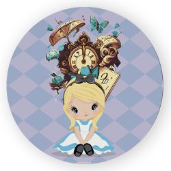 Capa Painel Redondo Decorativo Tema Alice no Pais ... - Loja | Bibi Painéis