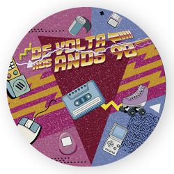 Capa Painel Redondo Decorativo Tema Anos 80 Retrô ... - Loja | Bibi Painéis