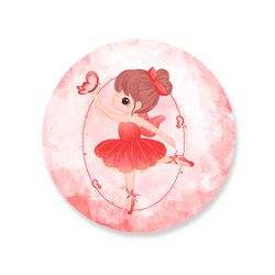 Capa Painel Redondo Decorativo Tema Bailarina Deco... - Loja | Bibi Painéis