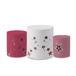 Trio Capas de Cilindros Sublimados Decorativo Tema... - Loja | Bibi Painéis