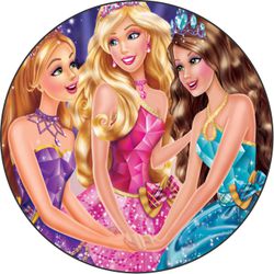 Capa Painel Redondo Decorativo Tema Barbie Girl De... - Loja | Bibi Painéis