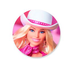 Capa Painel Redondo Decorativo Tema Barbie Girl De... - Loja | Bibi Painéis