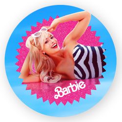 Capa Painel Redondo Decorativo Tema Barbie Girl De... - Loja | Bibi Painéis