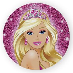 Capa Painel Redondo Decorativo Tema Barbie Girl De... - Loja | Bibi Painéis