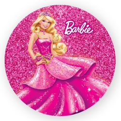 Capa Painel Redondo Decorativo Tema Barbie Girl De... - Loja | Bibi Painéis
