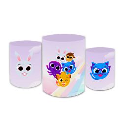 Trio Capas de Cilindros Sublimados Decorativo Tema... - Loja | Bibi Painéis
