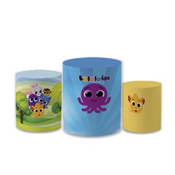 Trio Capas de Cilindros Sublimados Decorativo Tema... - Loja | Bibi Painéis