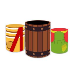 Trio Capas de Cilindros Sublimados Decorativo Tema... - Loja | Bibi Painéis