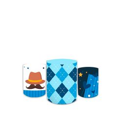 Trio Capas de Cilindros Sublimados Decorativo Tema... - Loja | Bibi Painéis