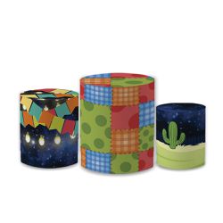 Trio Capas de Cilindros Sublimados Decorativo Tema... - Loja | Bibi Painéis