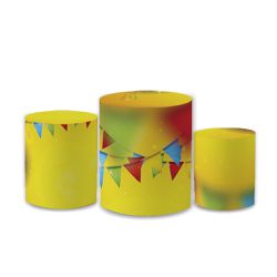 Trio Capas de Cilindros Sublimados Decorativo Tema... - Loja | Bibi Painéis