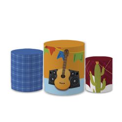 Trio Capas de Cilindros Sublimados Decorativo Tema... - Loja | Bibi Painéis