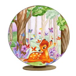 Capa Mini Painel Redondo 50x50cm Decorativo Tema B... - Loja | Bibi Painéis
