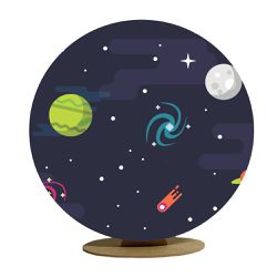 Capa Mini Painel Redondo 50x50cm Decorativo Tema U... - Loja | Bibi Painéis