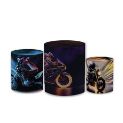 Trio Capas de Cilindros Sublimados Decorativo Tema... - Loja | Bibi Painéis