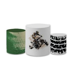 Trio Capas de Cilindros Sublimados Decorativo Tema... - Loja | Bibi Painéis