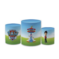 Trio Capas de Cilindros Sublimados Decorativo Tema... - Loja | Bibi Painéis