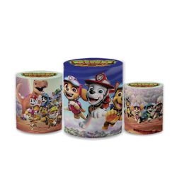 Trio Capas de Cilindros Sublimados Decorativo Tema... - Loja | Bibi Painéis
