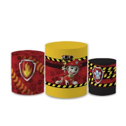 Trio Capas de Cilindros Sublimados Decorativo Tema... - Loja | Bibi Painéis