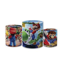 Trio Capas de Cilindros Sublimados Decorativo Tema... - Loja | Bibi Painéis