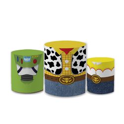 Trio Capas de Cilindros Sublimados Decorativo Tema... - Loja | Bibi Painéis